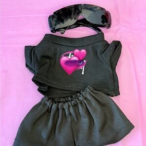 Stylish Black Doll Outfit Set for Pop marts 15/17 cm Labubu doll